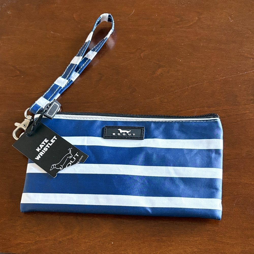 Scout Navy and White Striped Wristlet BNWT